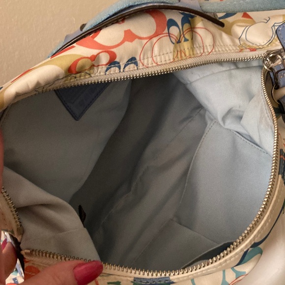 COACH 🧡🦋Colorful Butterfly & CC Pattern Shoulder Bag & Pouch Set - Picture 11 of 15